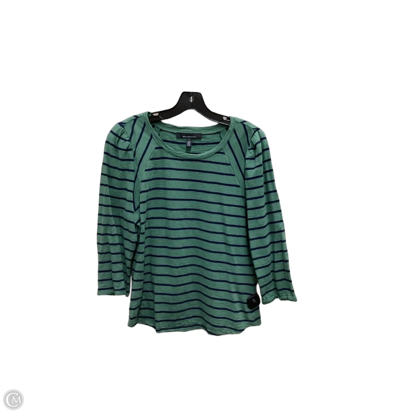 Top 3/4 Sleeve By White House Black Market In Green, Size: L