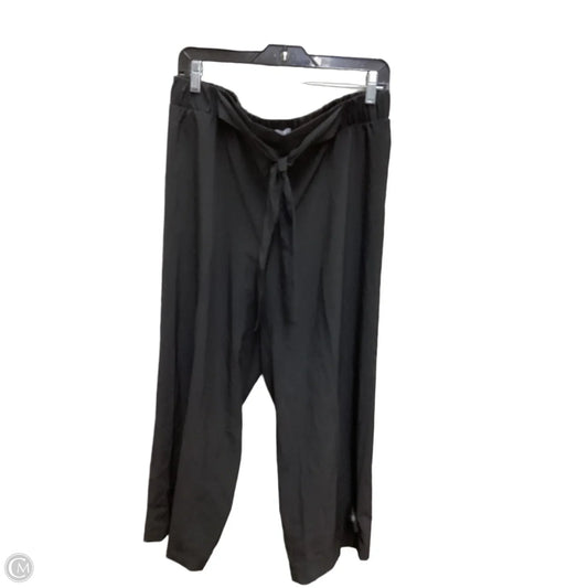 Pants Wide Leg By Calvin Klein In Black, Size: L