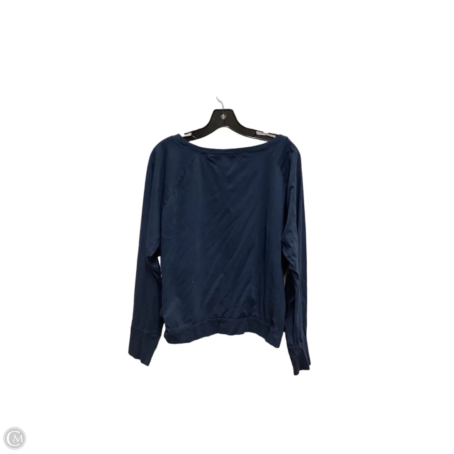 Athletic Top Long Sleeve Crewneck By Prana In Navy, Size: L