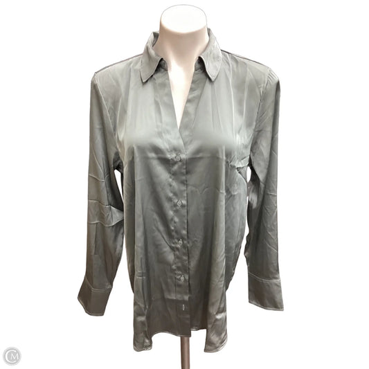 Blouse Long Sleeve By H&m In Blue, Size: M