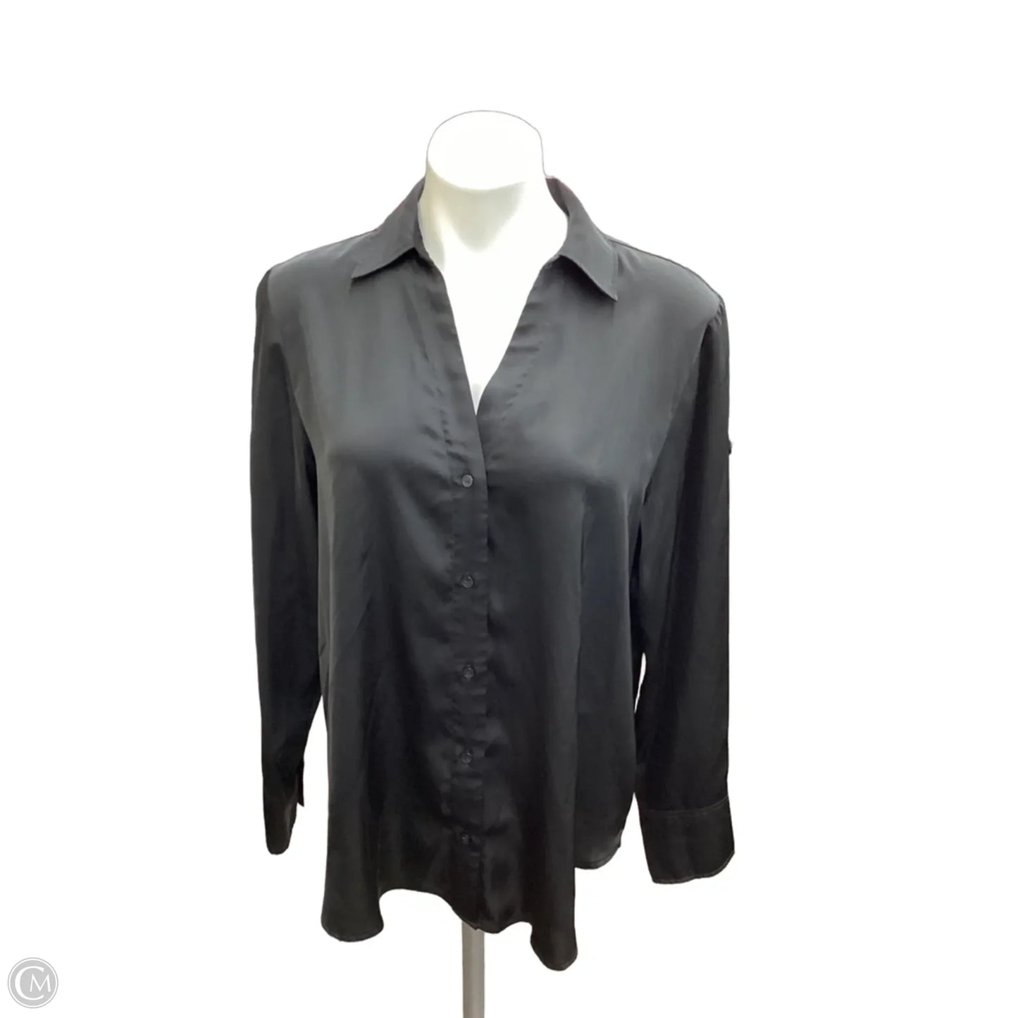 Blouse Long Sleeve By H&m In Black, Size: M