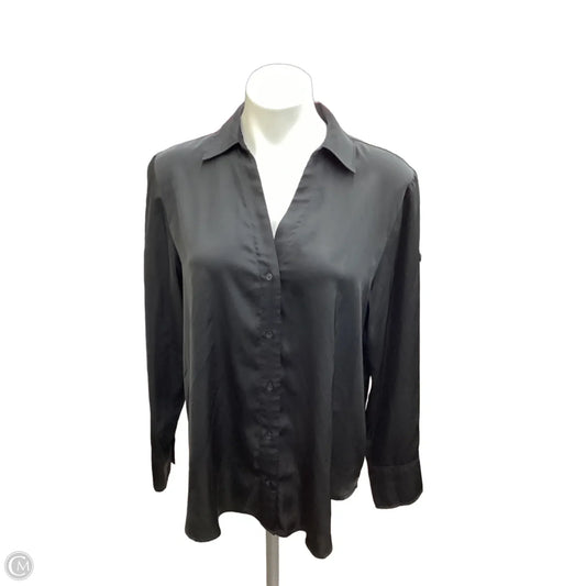 Blouse Long Sleeve By H&m In Black, Size: M