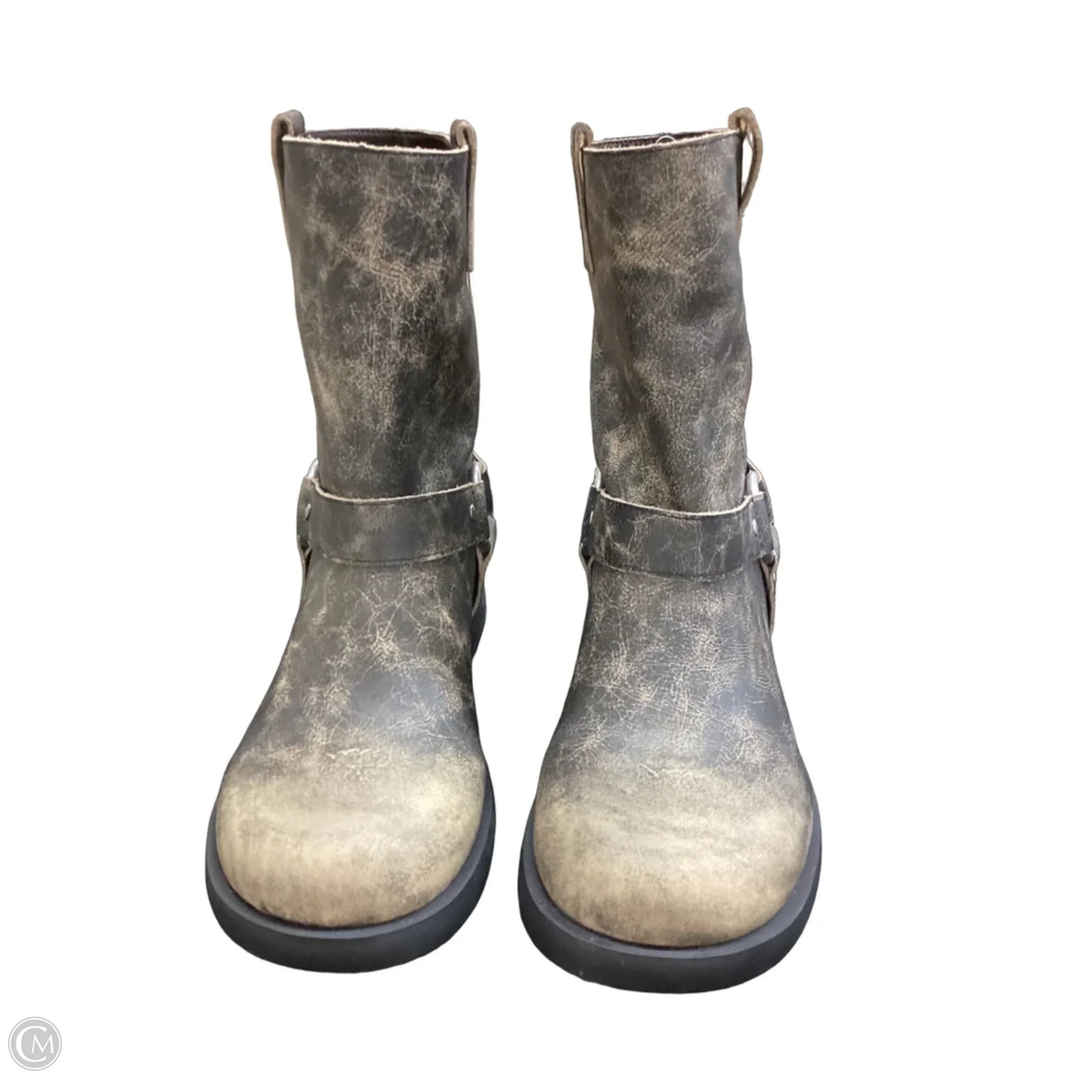 Boots Leather By Steve Madden In Black & Tan, Size: 9