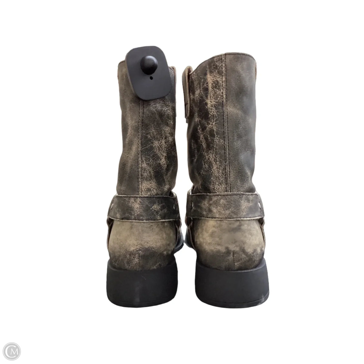 Boots Leather By Steve Madden In Black & Tan, Size: 9