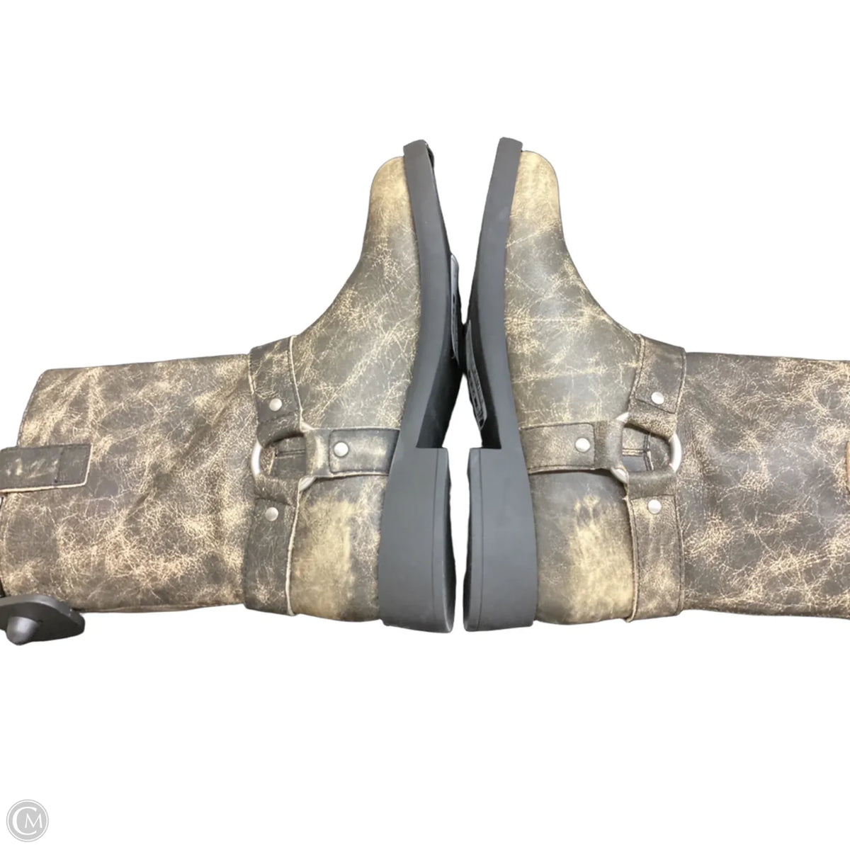 Boots Leather By Steve Madden In Black & Tan, Size: 9