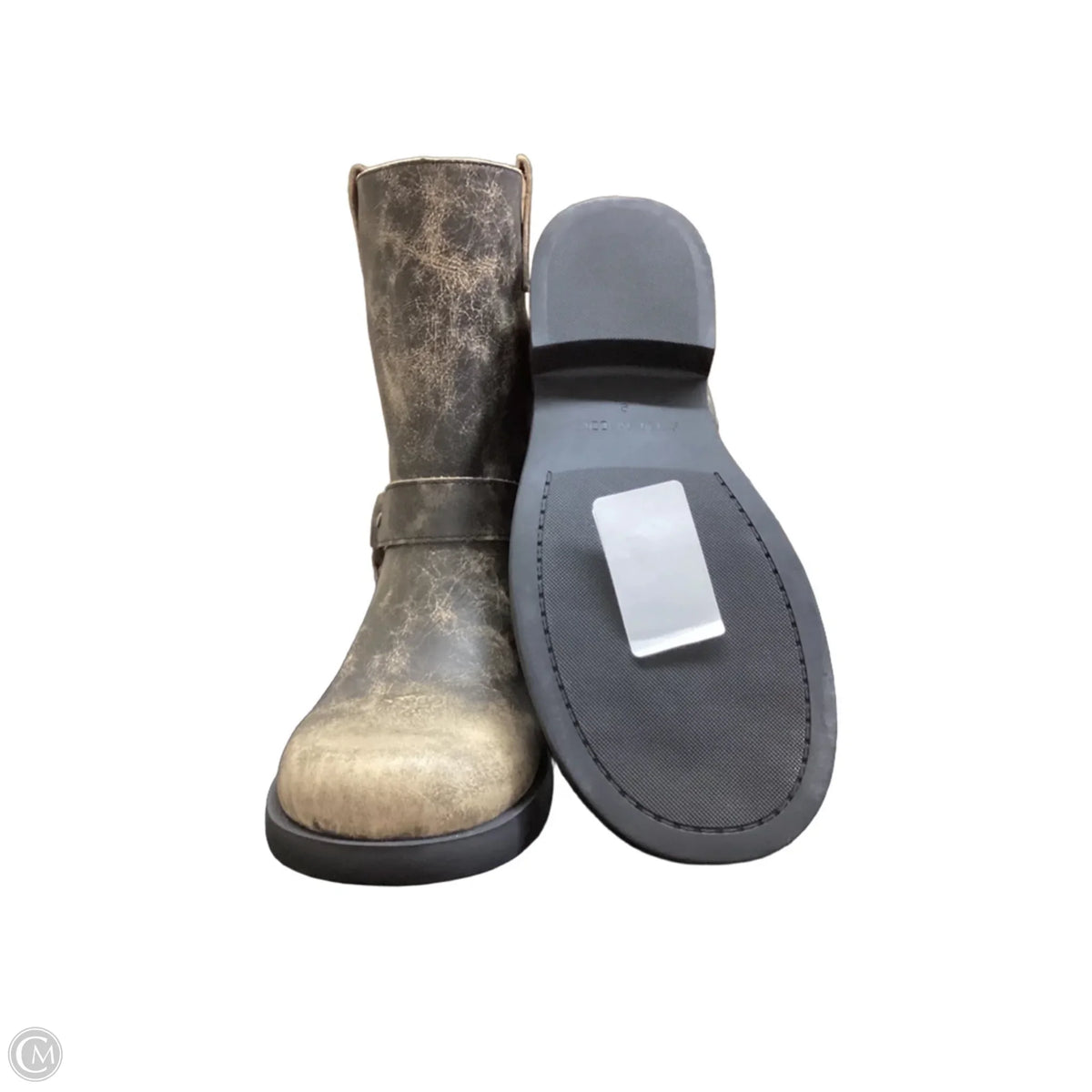 Boots Leather By Steve Madden In Black & Tan, Size: 9