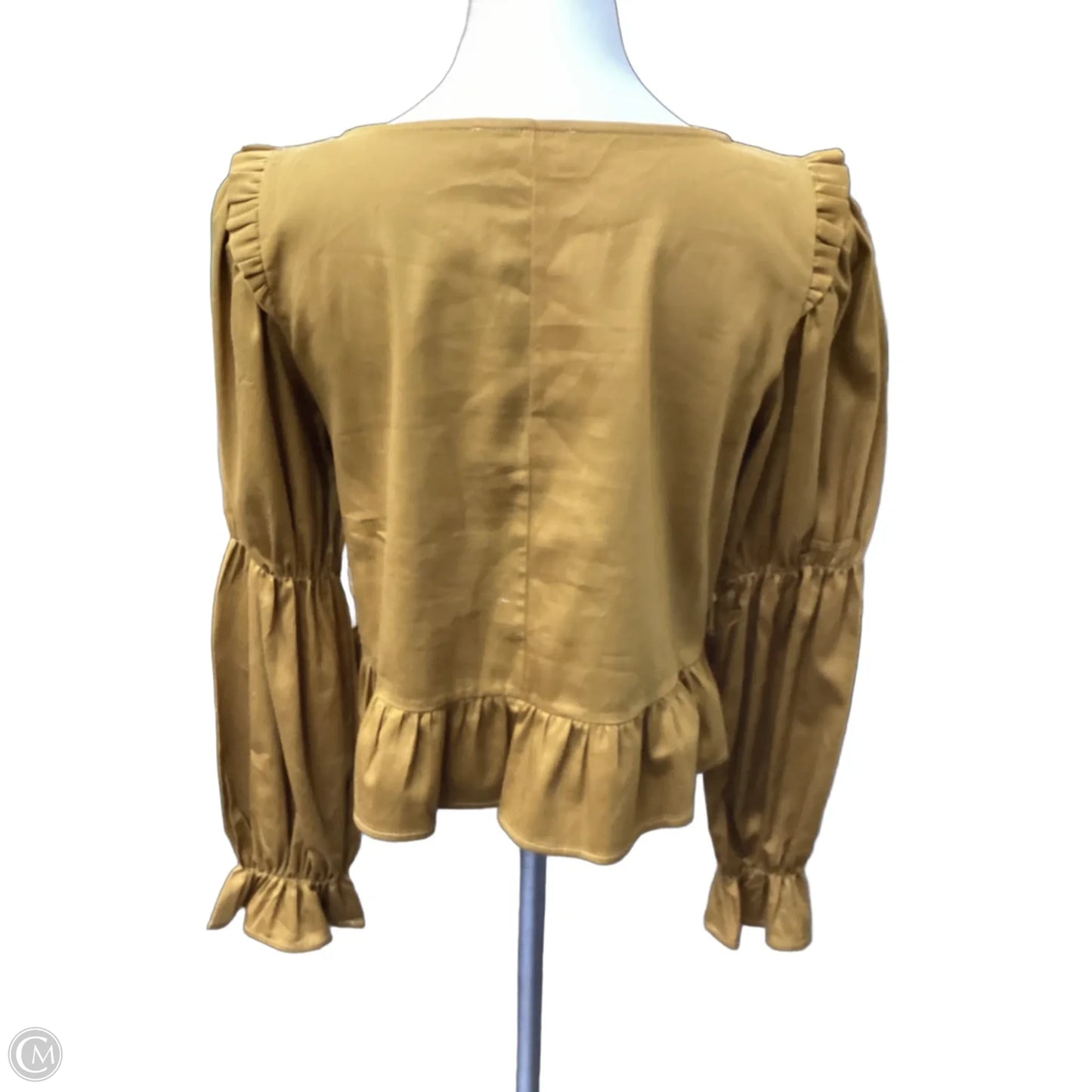 Top Long Sleeve By Peach Love Cream California In Yellow, Size: M