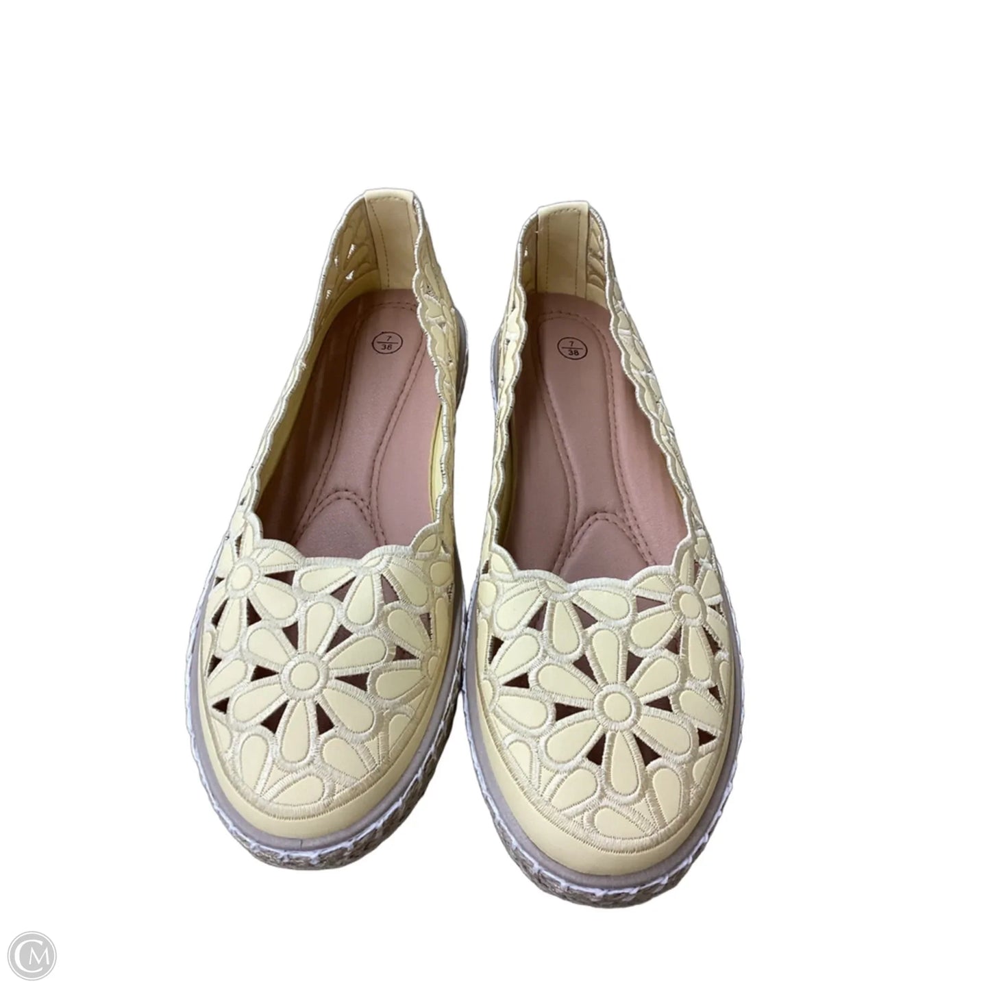 Shoes Flats By Clothes Mentor In Yellow, Size: 7.5