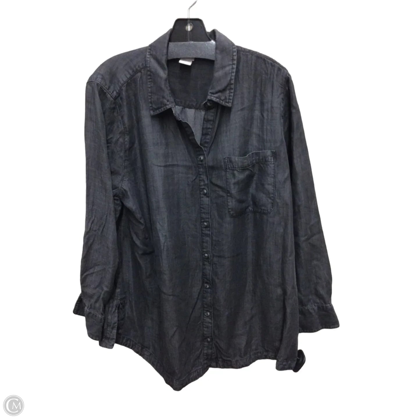 Top Long Sleeve By Chicos In Black, Size: Xl