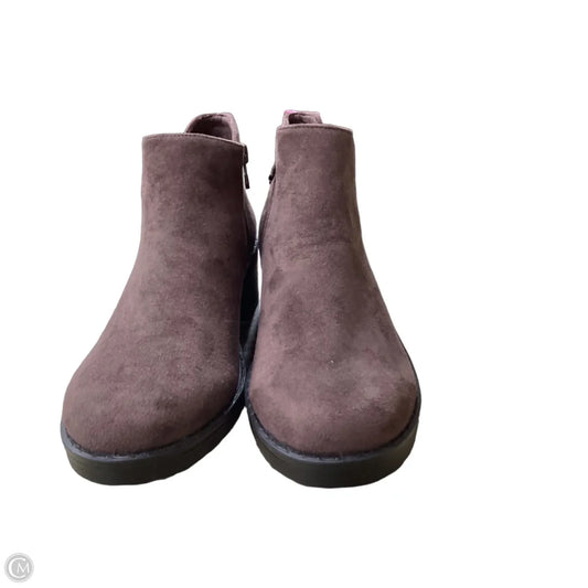 Boots Ankle Heels By Clothes Mentor In Brown, Size: 9