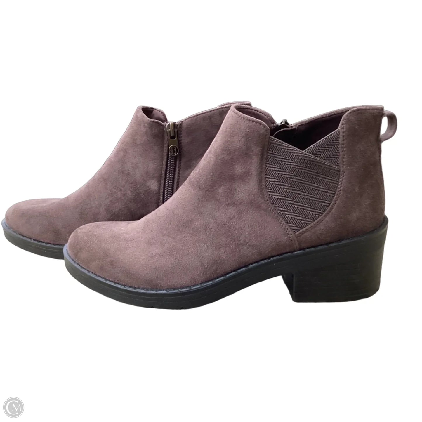 Boots Ankle Heels By Clothes Mentor In Brown, Size: 9