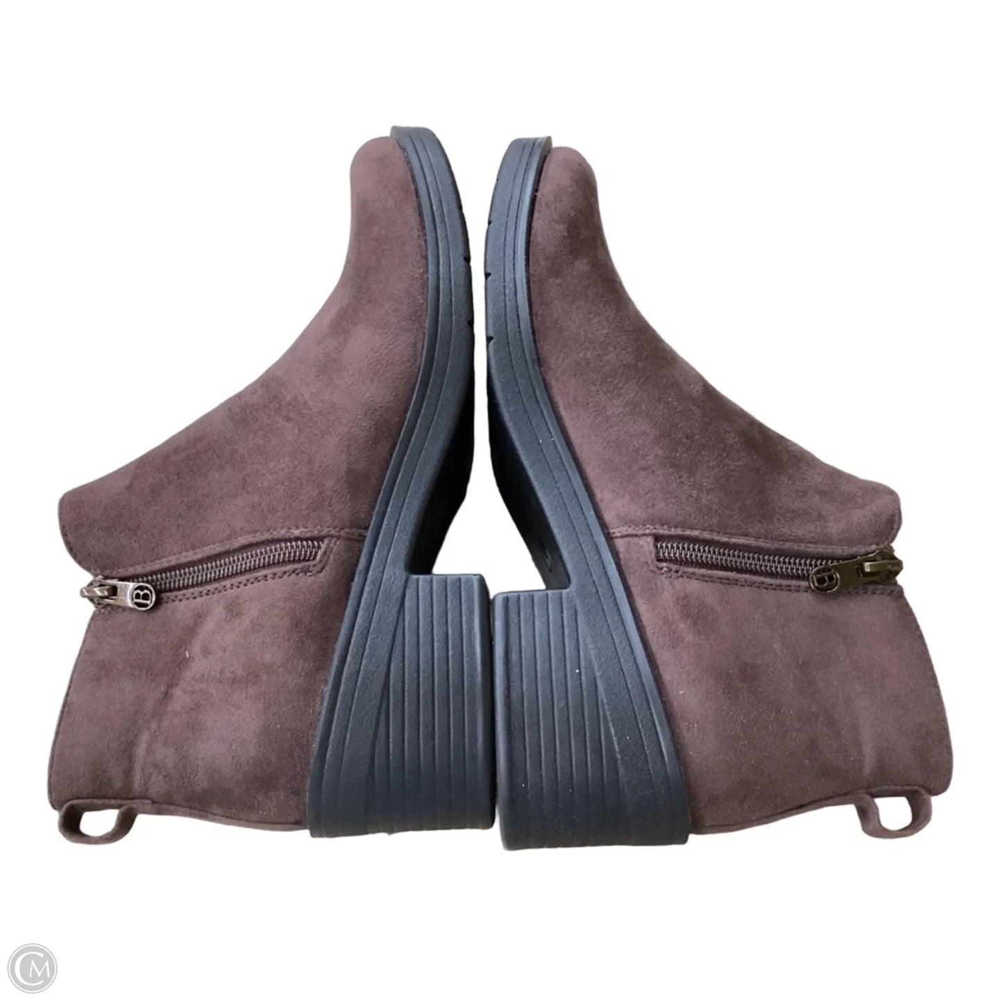Boots Ankle Heels By Clothes Mentor In Brown, Size: 9