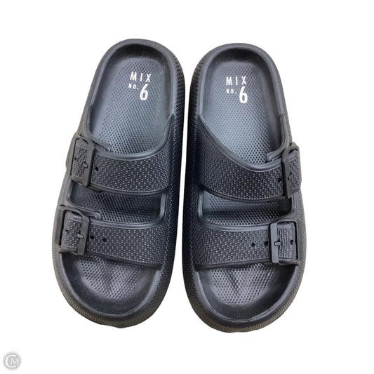 Sandals Flats By Mix No 6 In Black, Size: 9