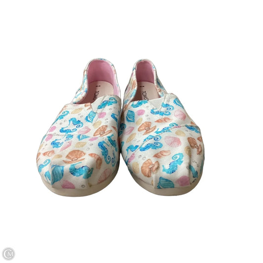 Shoes Flats By Toms In Blue & Pink, Size: 10