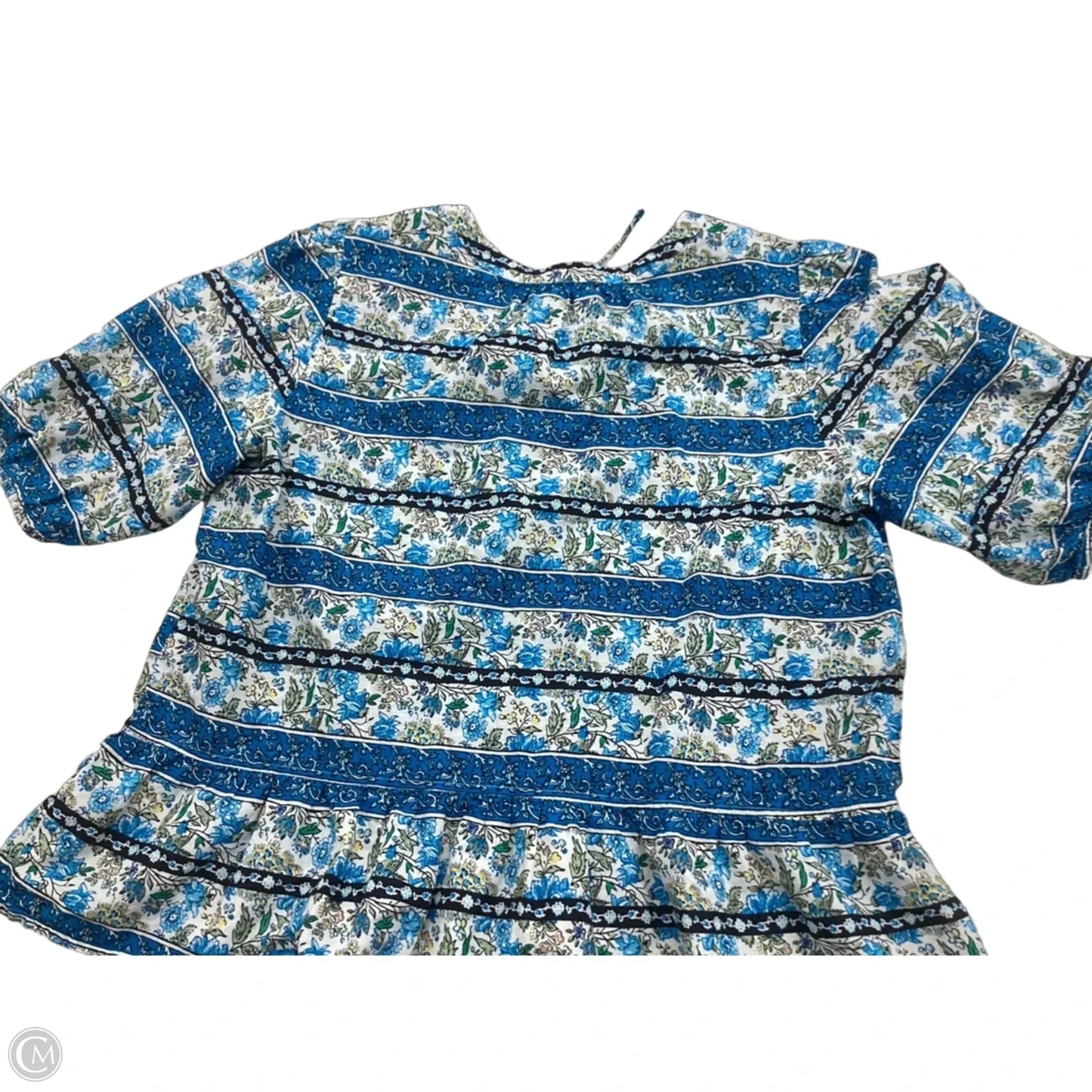 Top Short Sleeve By Loft In Blue, Size: L