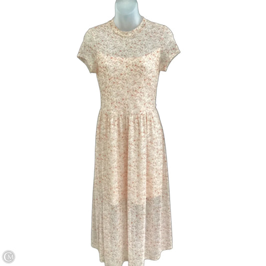 Dress Casual Midi By Auw In Coral, Size: M