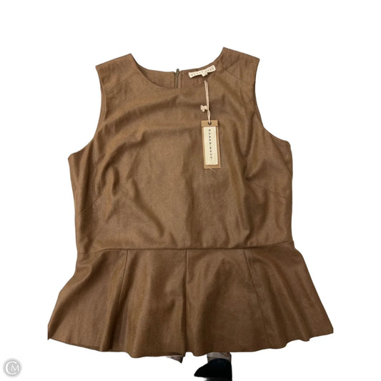 Top Sleeveless By Clothes Mentor In Brown, Size: L