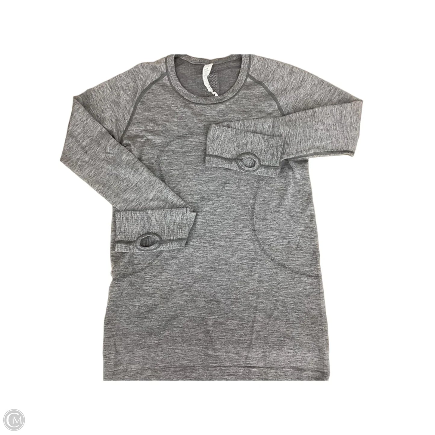 Athletic Top Long Sleeve Crewneck By Lululemon In Grey, Size: M