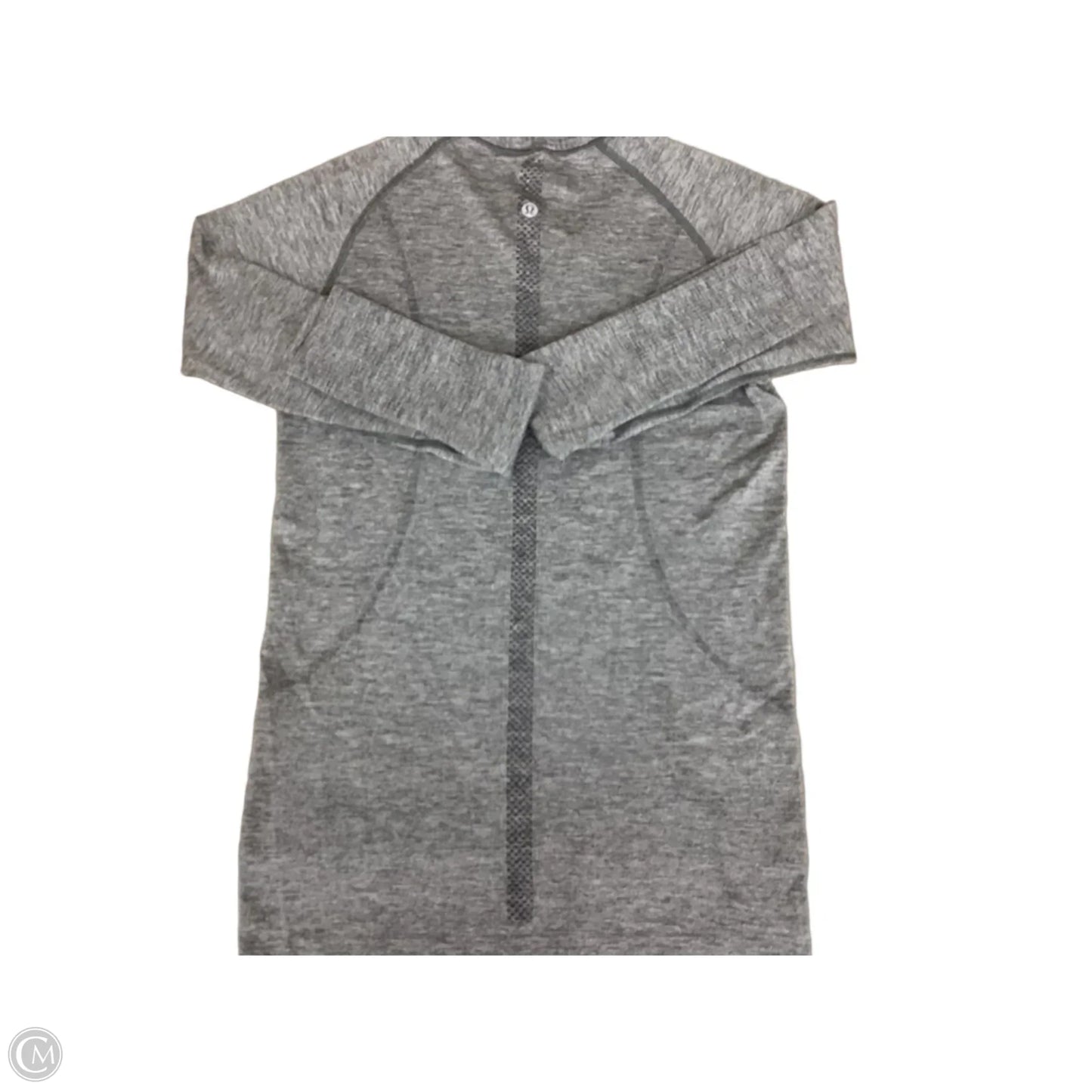 Athletic Top Long Sleeve Crewneck By Lululemon In Grey, Size: M