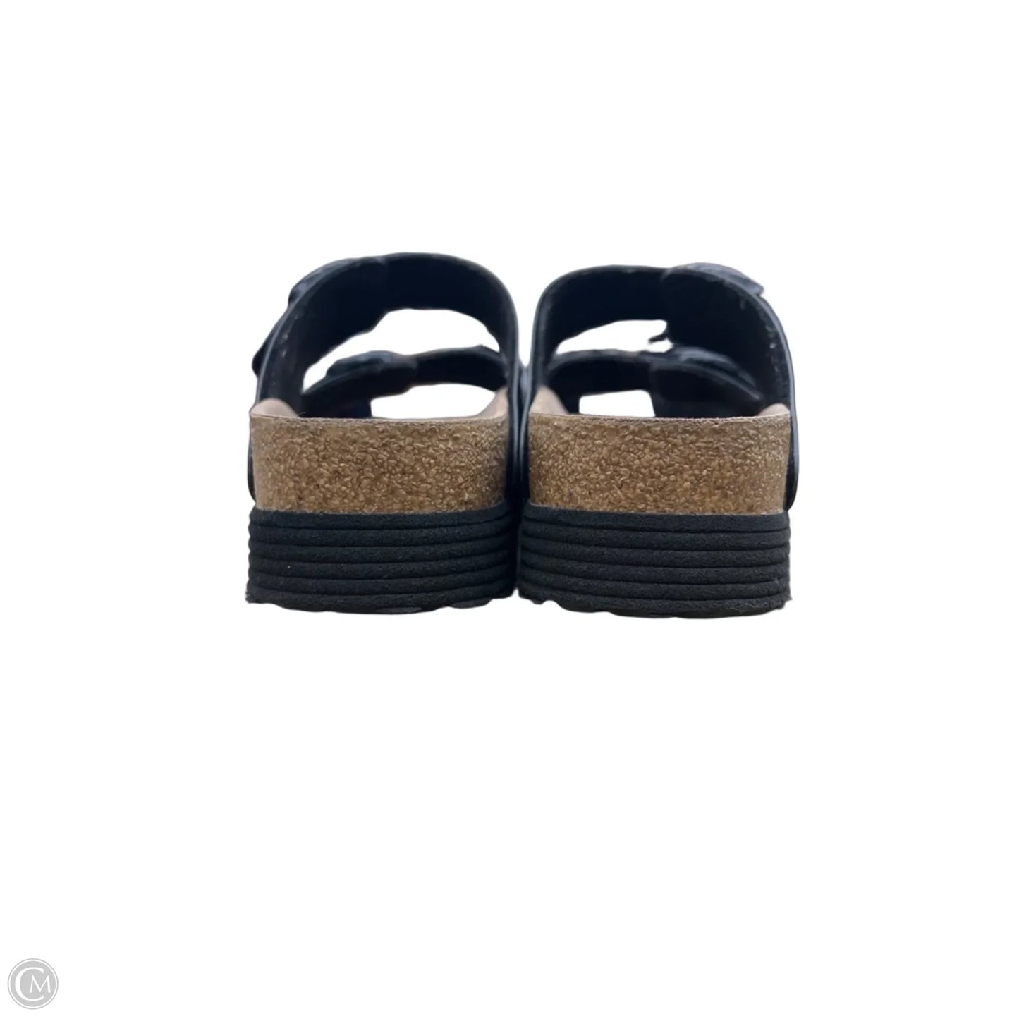 Sandals Flats By Birkenstock In Black, Size: 10