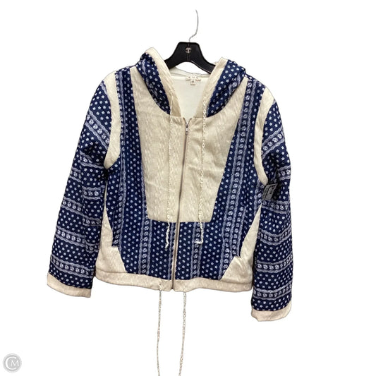 Jacket Other By Pol In Blue & Cream, Size: M