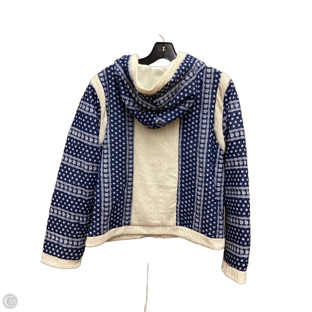 Jacket Other By Pol In Blue & Cream, Size: M