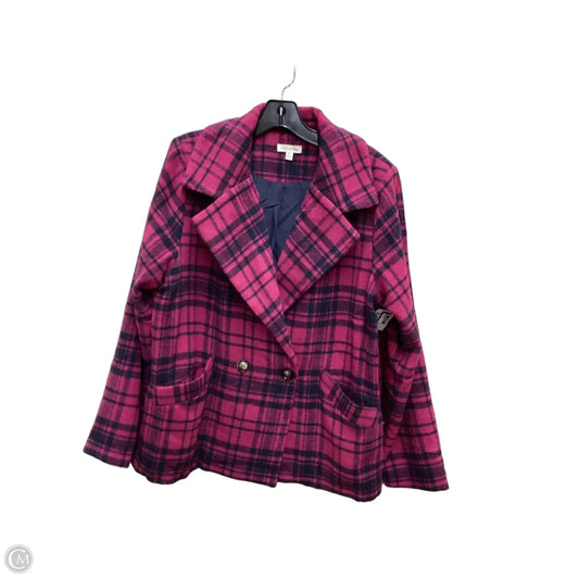 Coat Peacoat By Cotton Bleu In Blue & Pink, Size: M