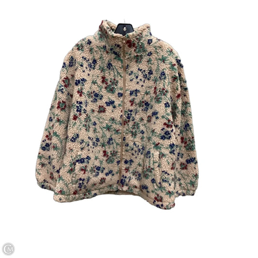 Jacket Fleece By Clothes Mentor In Floral Print, Size: M