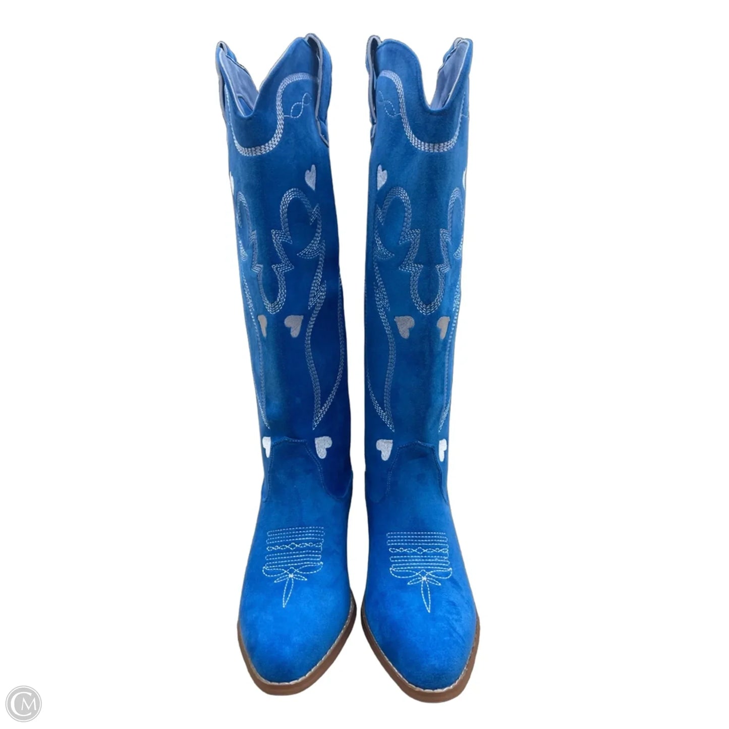 Boots Western By Pink Lily In Blue, Size: 8