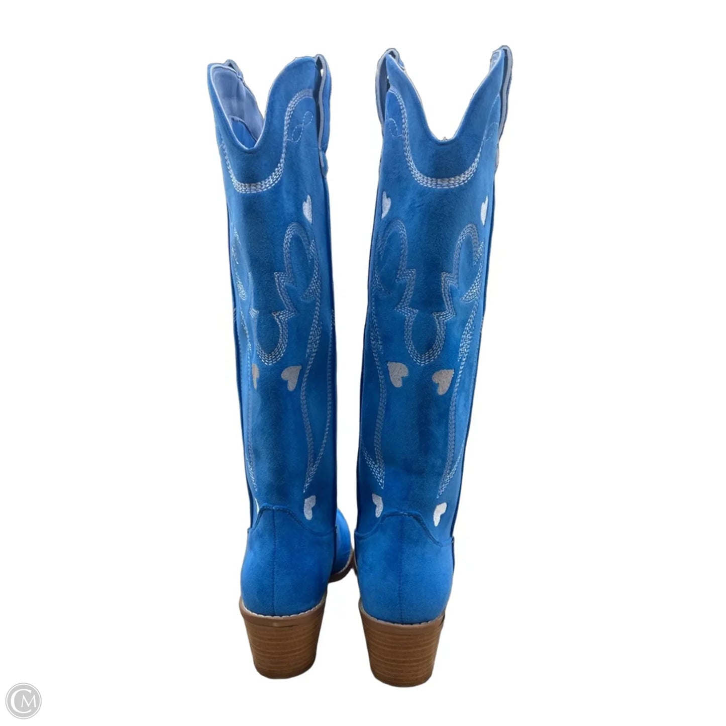 Boots Western By Pink Lily In Blue, Size: 8