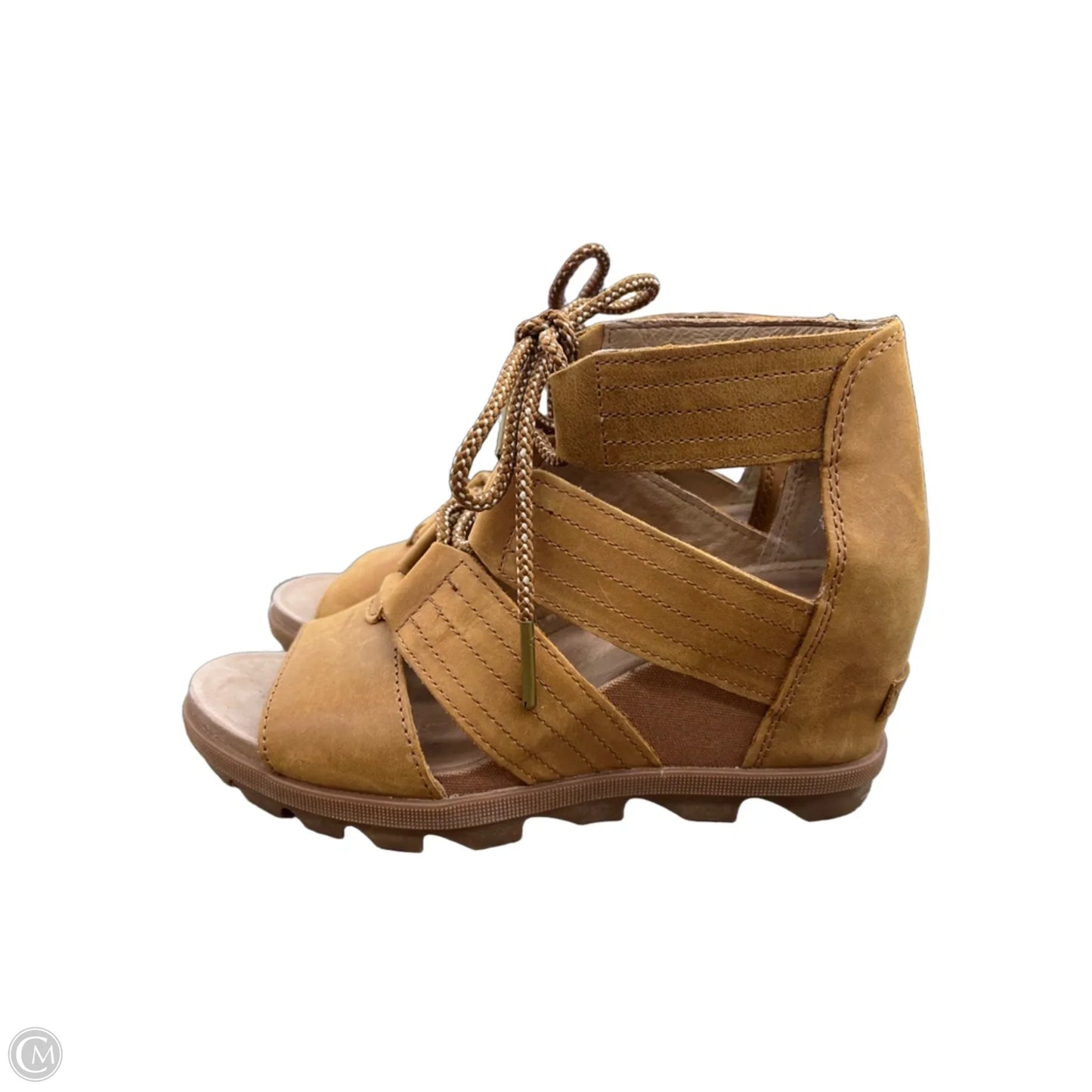 Sandals Heels Wedge By Sorel In Brown, Size: 9