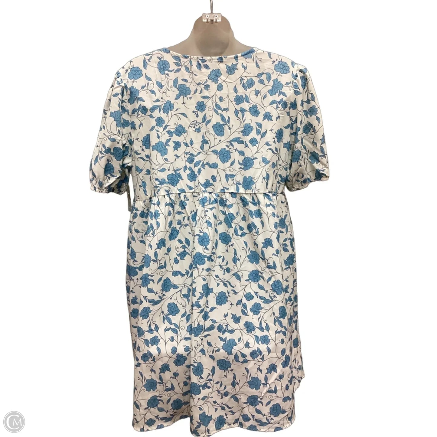Dress Casual Midi By Clothes Mentor In Blue & White, Size: S