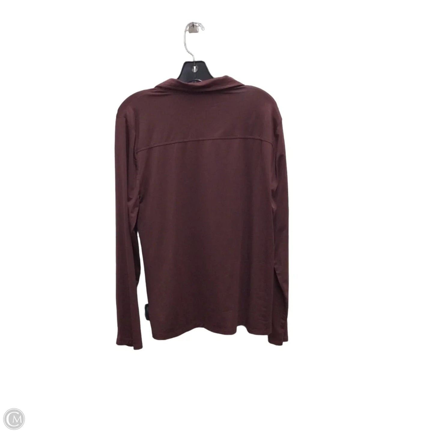 Blouse Long Sleeve By Loft In Brown, Size: Xl