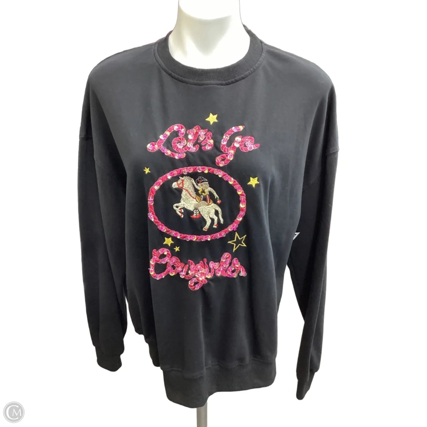 Top Long Sleeve By Clothes Mentor In Black, Size: M