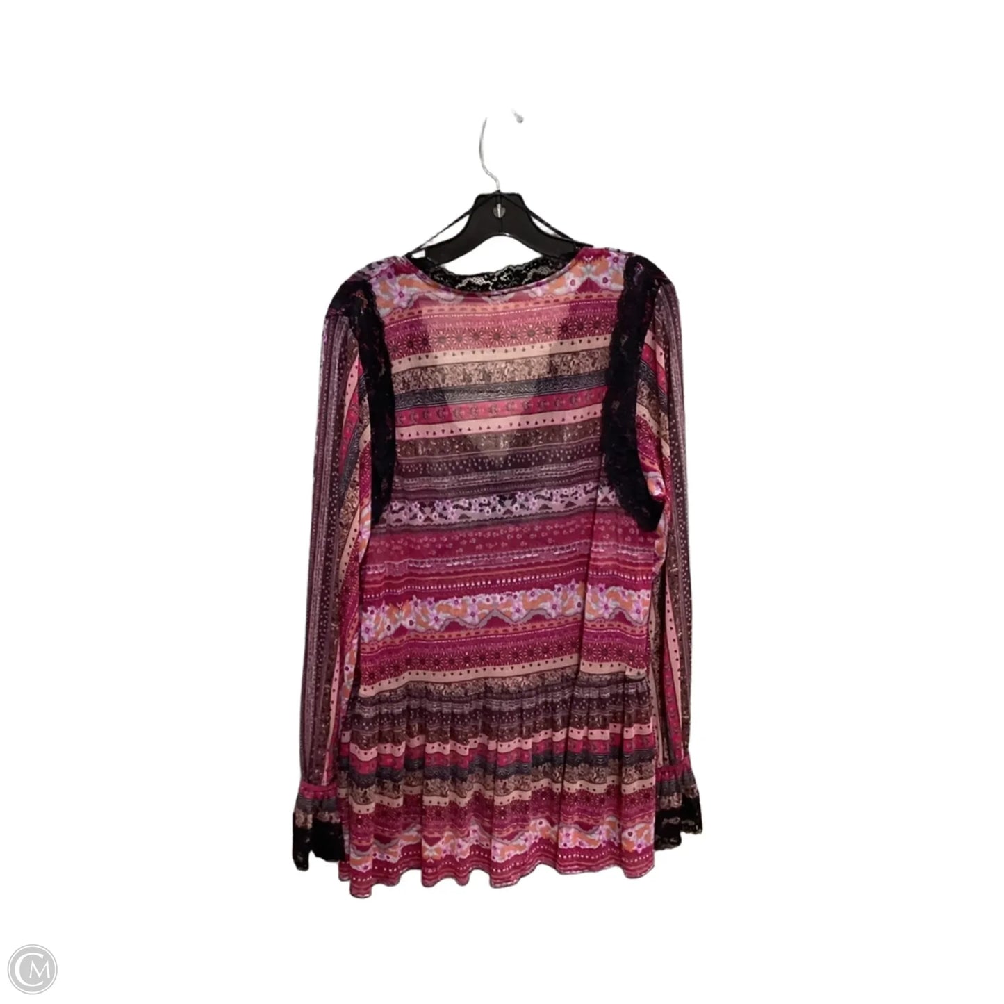 Top Long Sleeve By Free People In Pink, Size: M