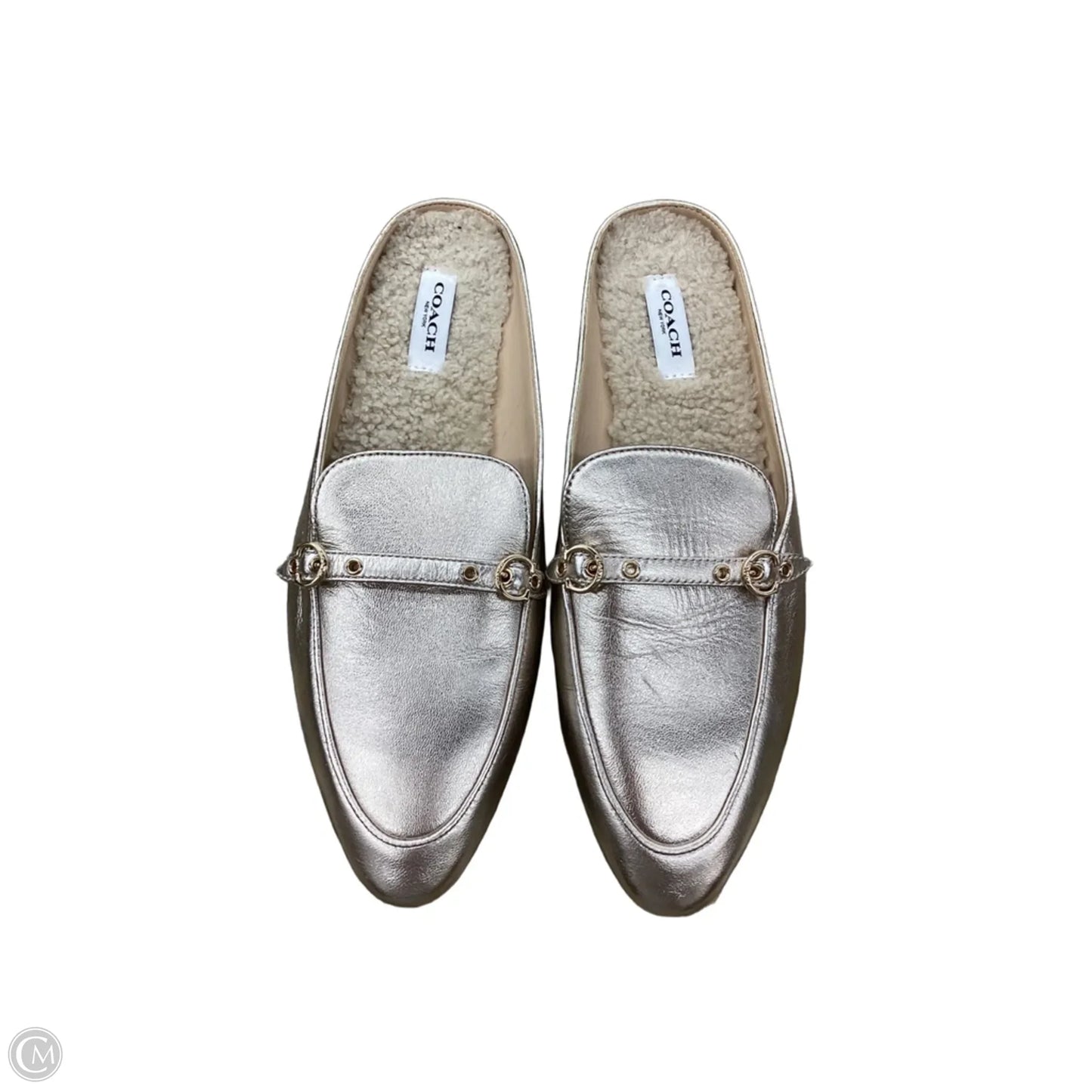 Shoes Designer By Coach In Gold, Size: 8