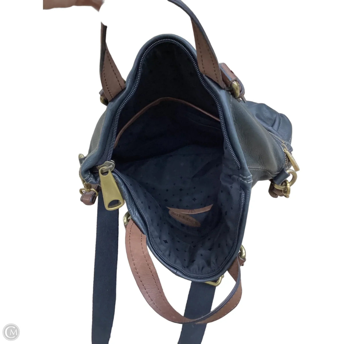 Crossbody Leather By Fossil, Size: Large