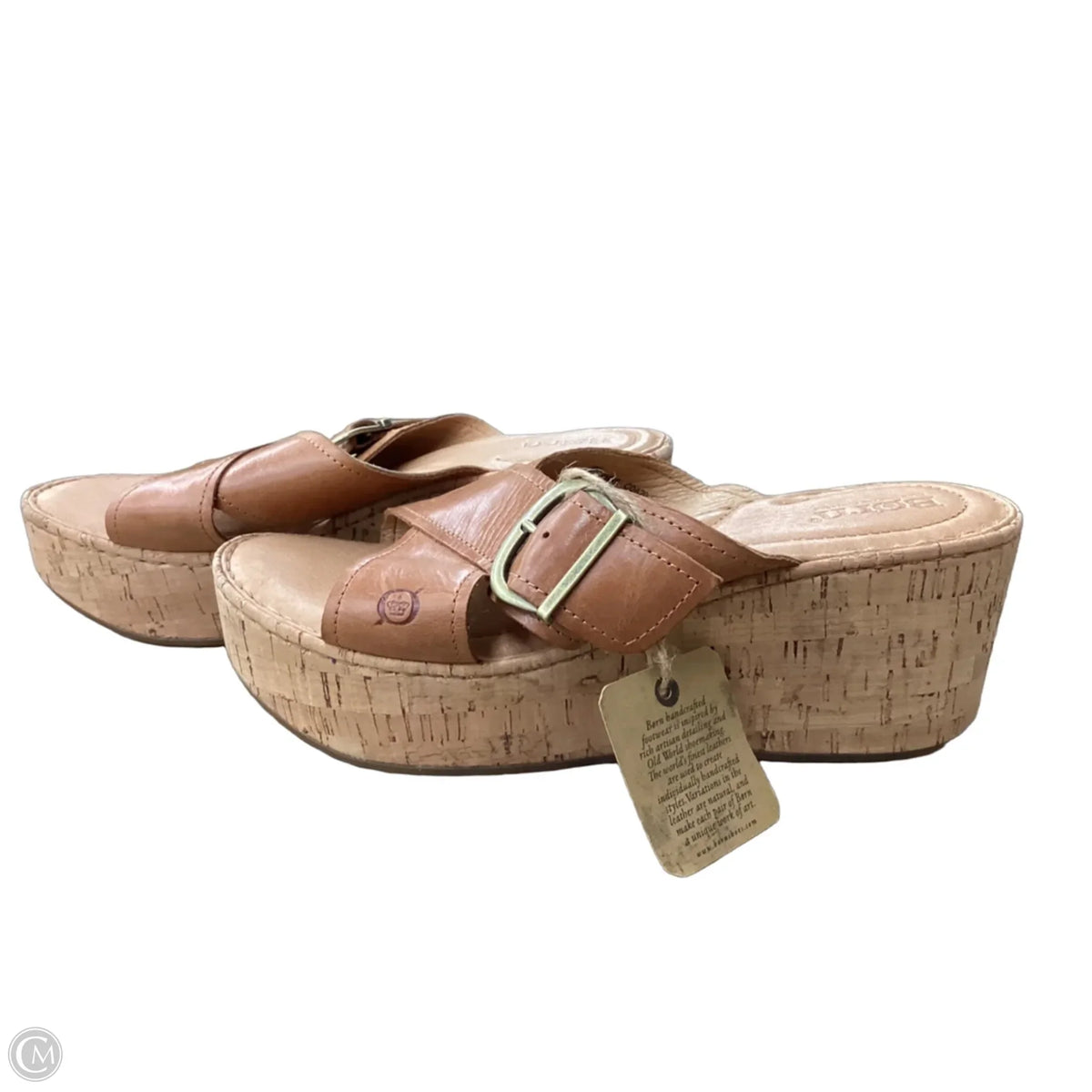 Sandals Heels Platform By Born In Brown, Size: 9
