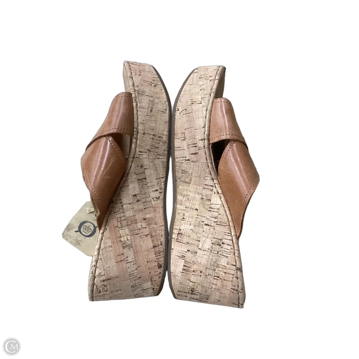 Sandals Heels Platform By Born In Brown, Size: 9