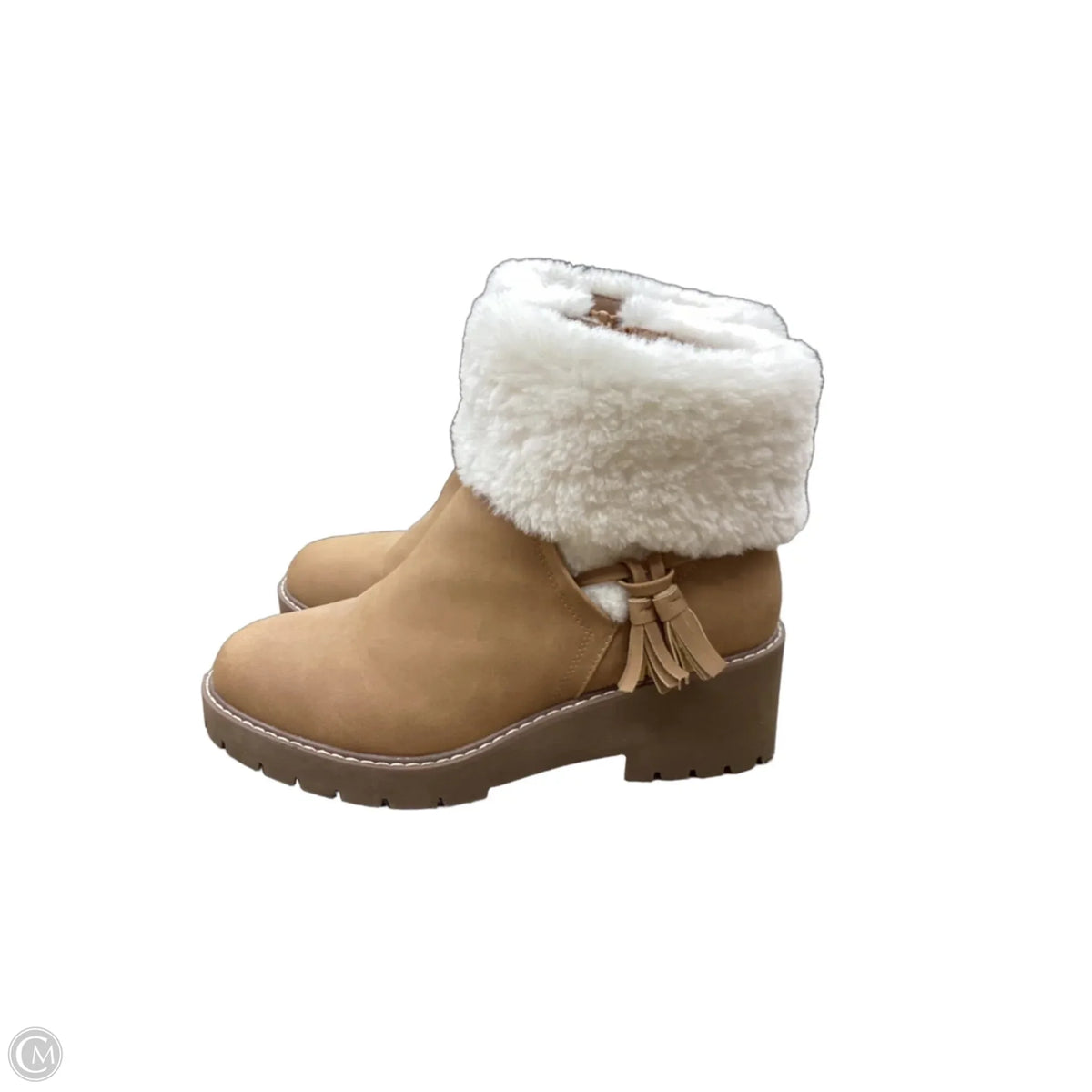 Boots Ankle Heels By Torrid In Tan, Size: 9