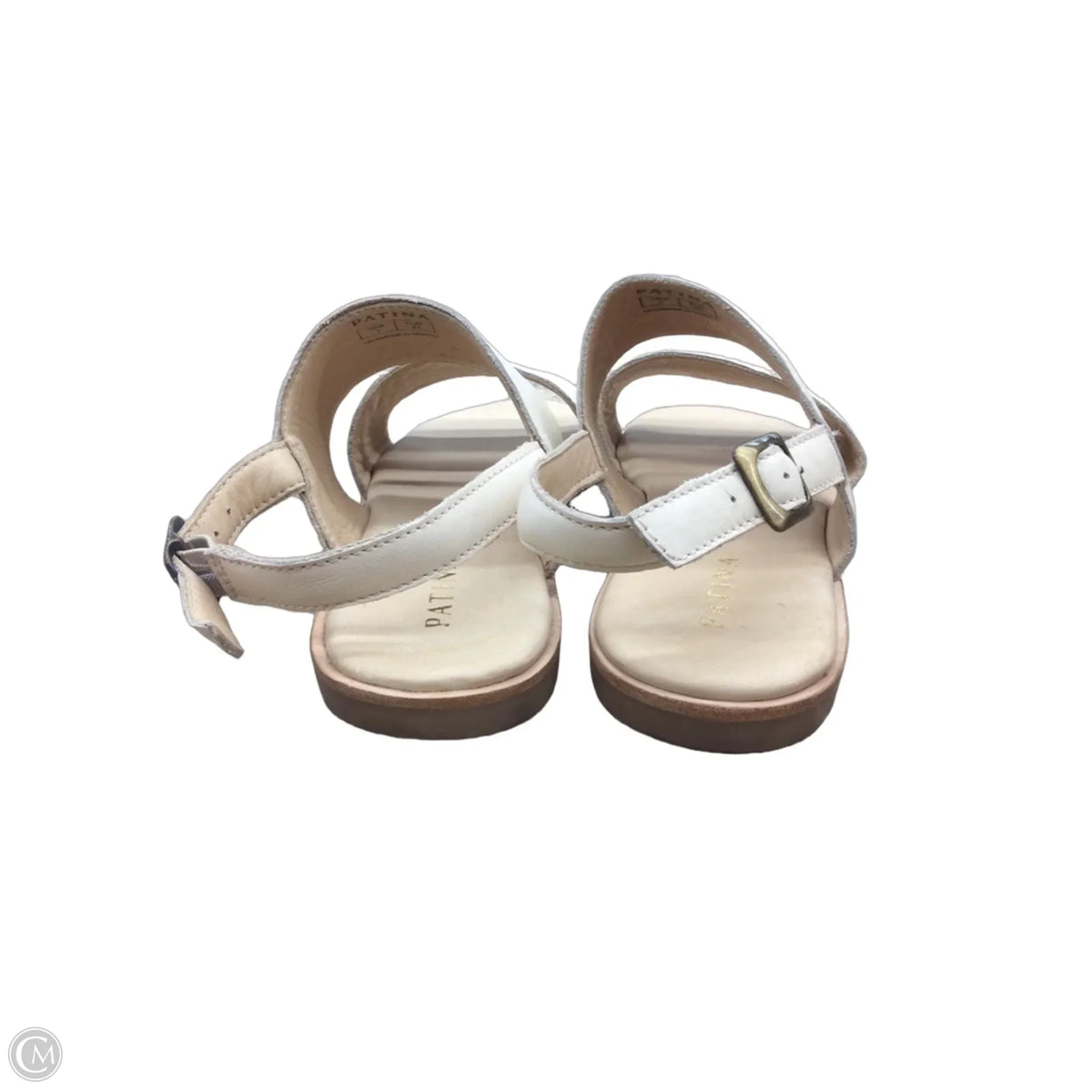 Sandals Flats By Clothes Mentor In Ivory, Size: 7