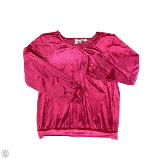 Top Long Sleeve By Maeve In Pink, Size: L