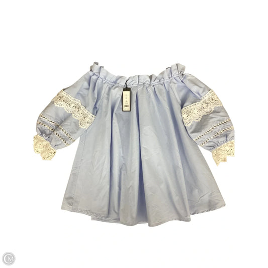 Blouse 3/4 Sleeve By Romeo And Juliet In Blue, Size: S