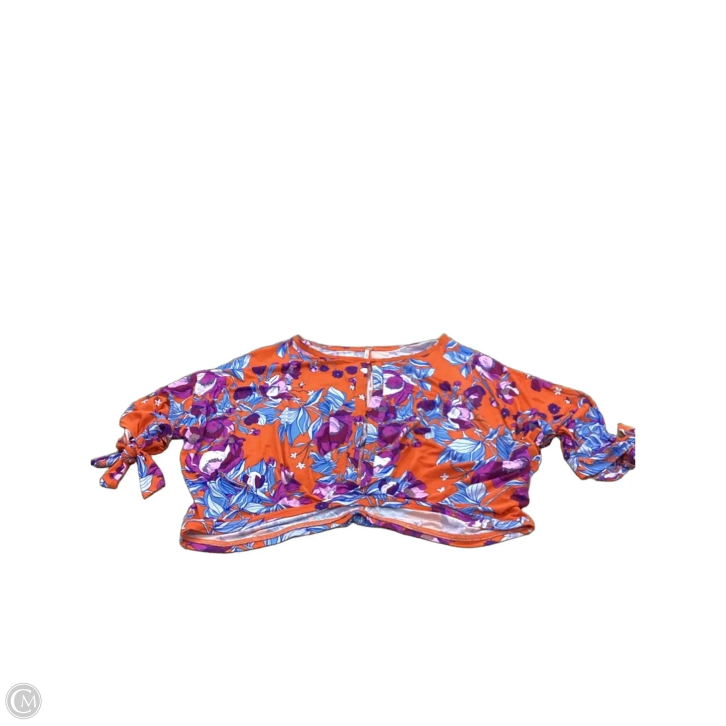 Top Short Sleeve By Free People In Orange & Purple, Size: Xs