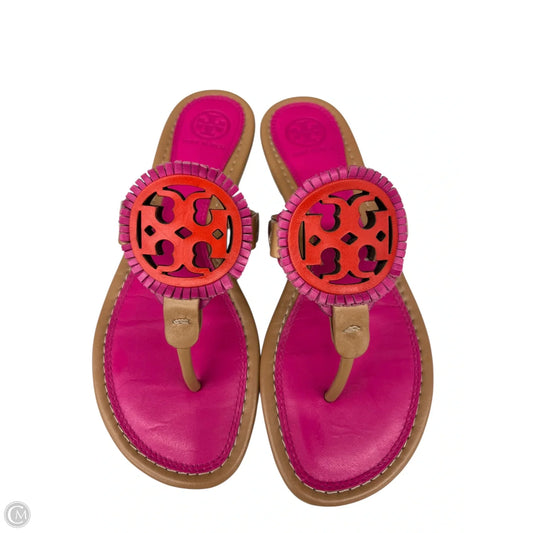Sandals Designer By Tory Burch In Brown & Pink, Size: 7.5