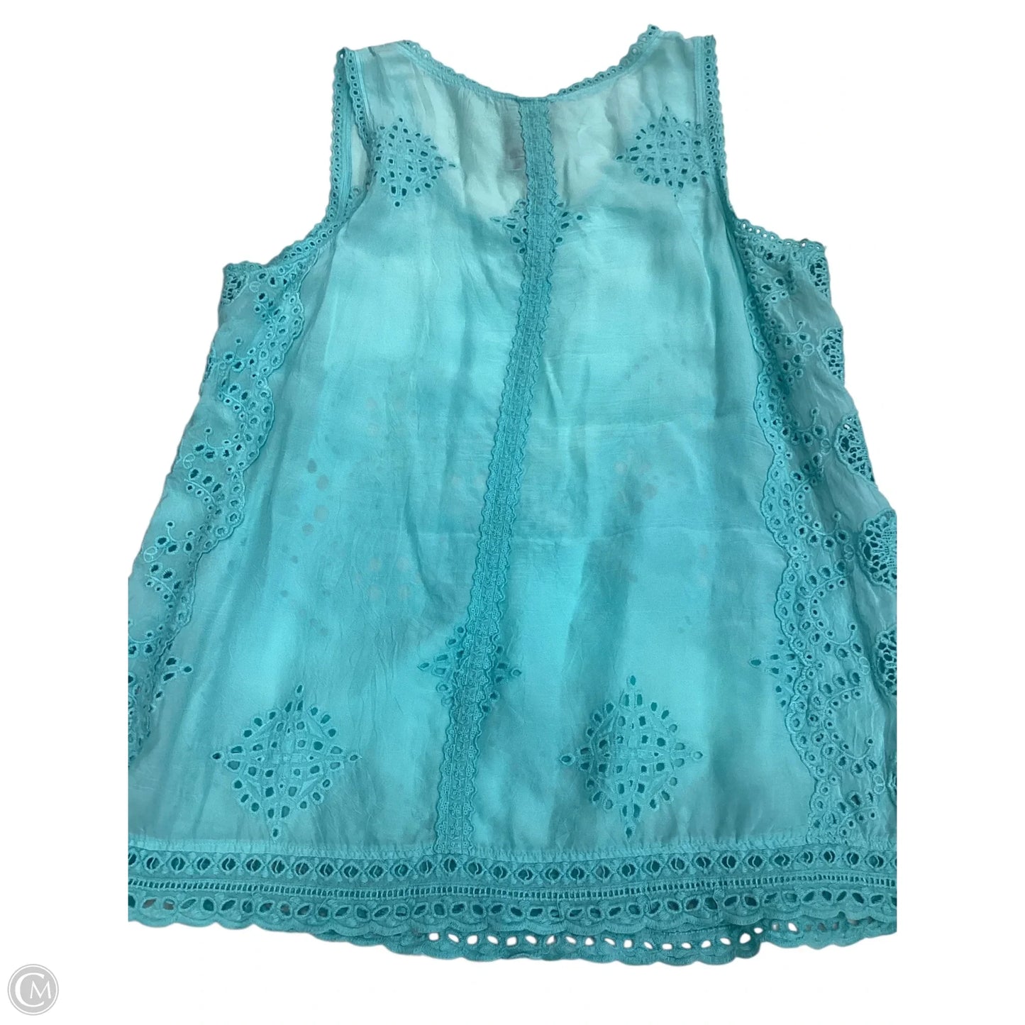 Top Sleeveless By Johnny Was In Blue, Size: M