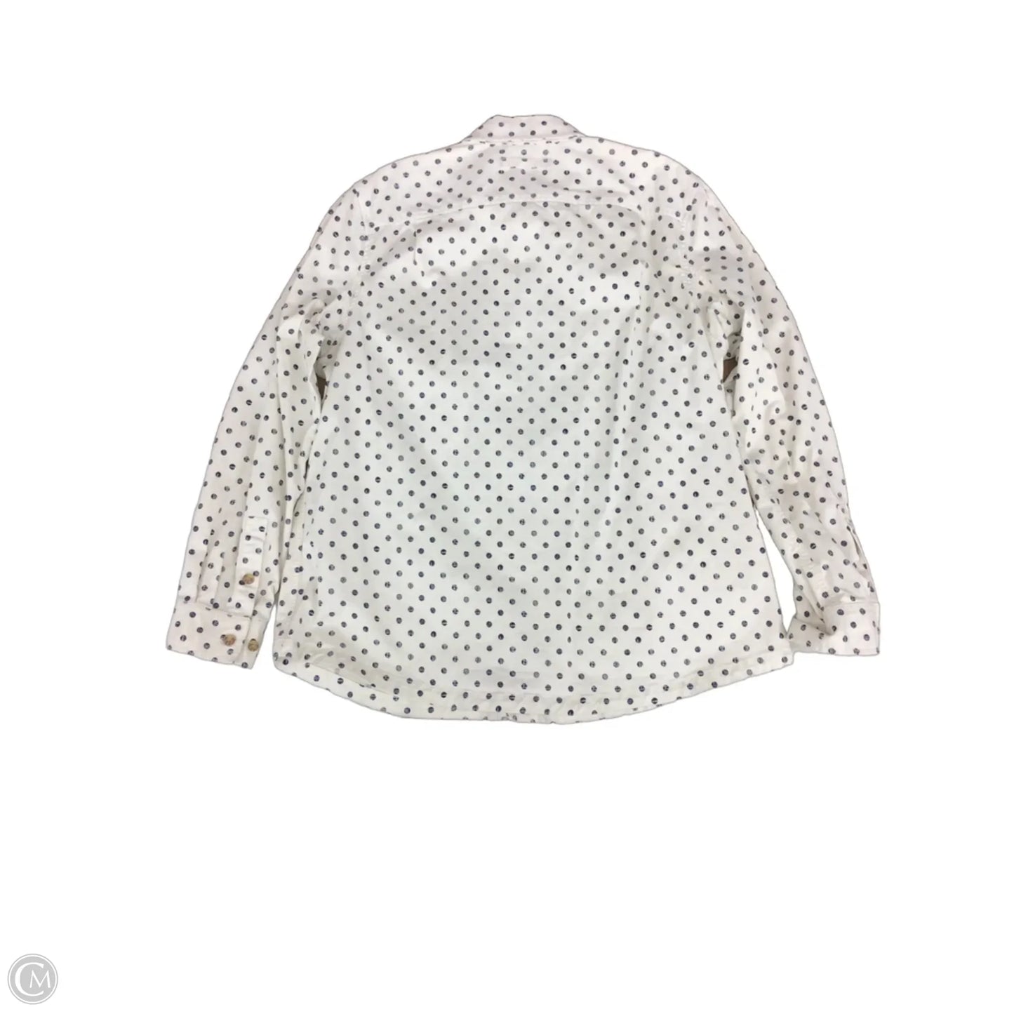 Blouse Long Sleeve By Duluth Trading In Polkadot Pattern, Size: Xl