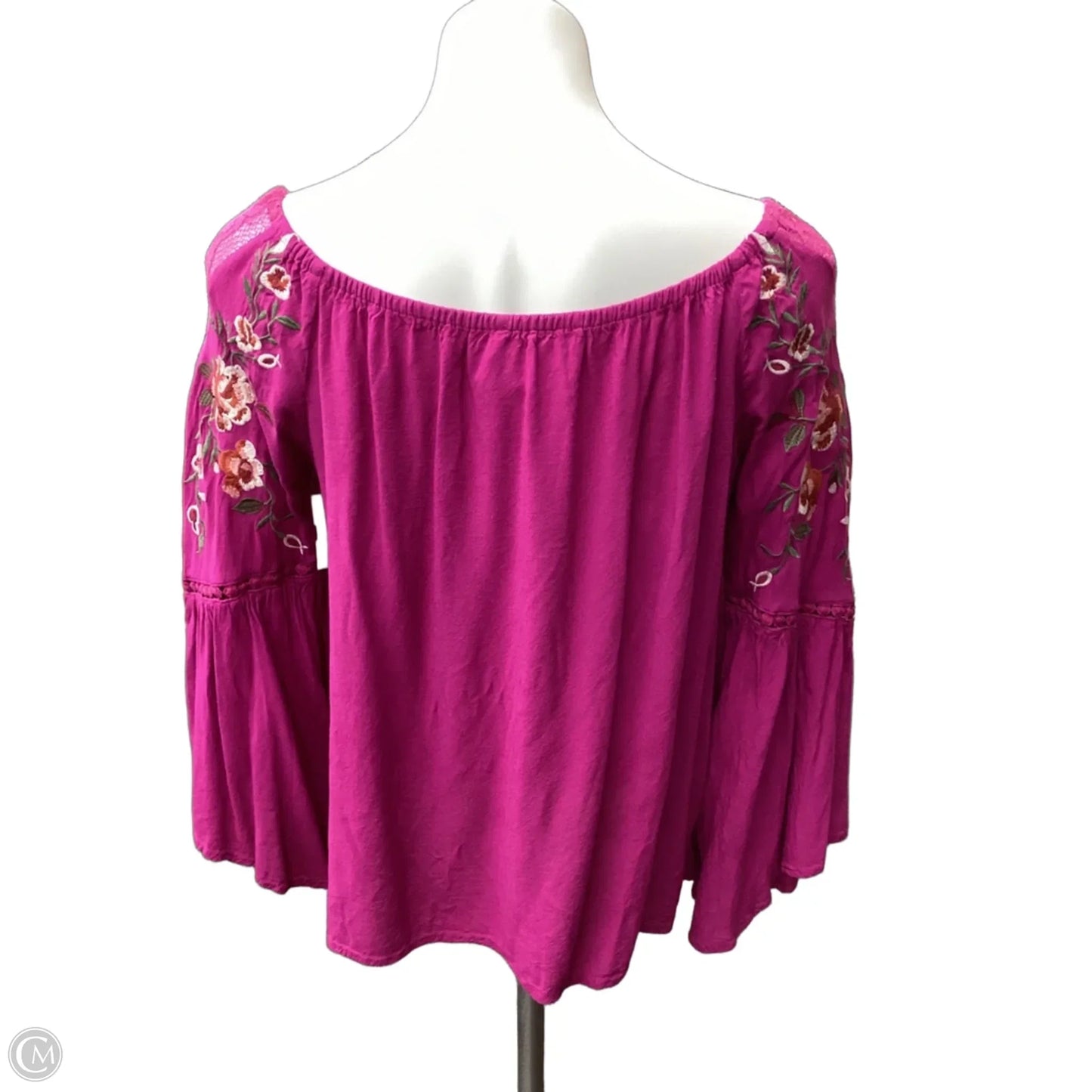Blouse Long Sleeve By Umgee In Pink, Size: S
