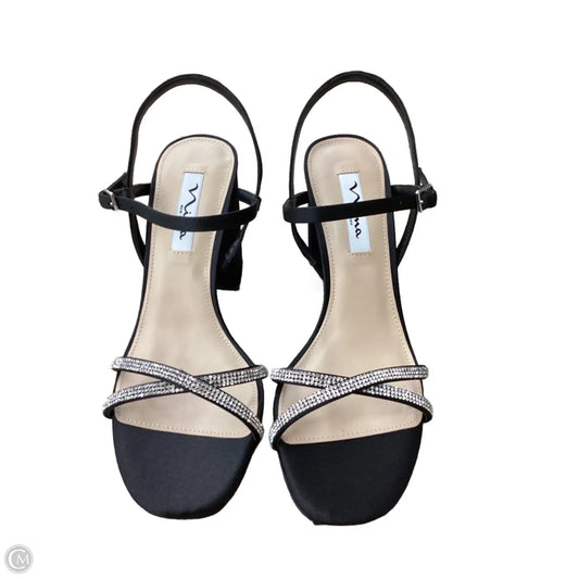 Sandals Heels Block By Nina In Black, Size: 9