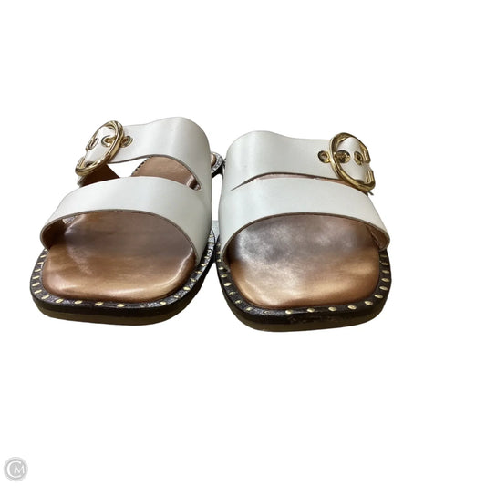 Sandals Flats By Coach And Four In White, Size: 8